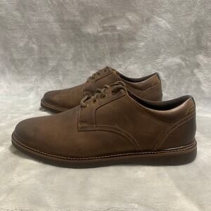 Nunn Bush Mens Leather Oxford Dress Shoes Comfort Gel Brown 10.5 XW Wide